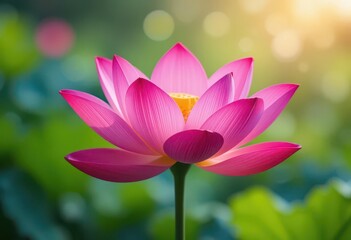 Fototapeta premium Sharp Detail and Soft Blur Combine to Showcase the Lotus Bloom A Modern Take on a Classic Floral Subject with Artistic Flair.