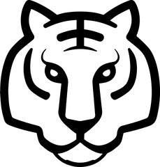 tiger head sticker transparent 