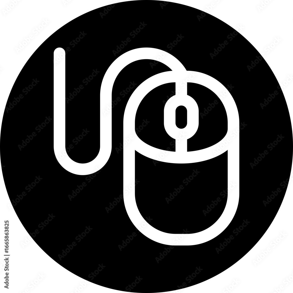 Poster computer mouse peripheral icon for clicking and desktop navigation