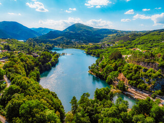Jajce on Plivsko Lake in Bosnia and Herzegovina