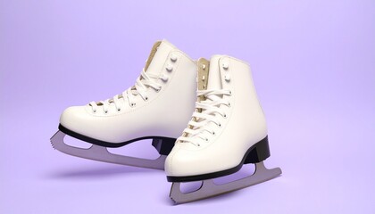 ice skates isolated on pink