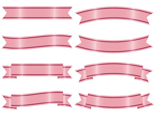 Obraz premium いろいろリボンセット桃紅