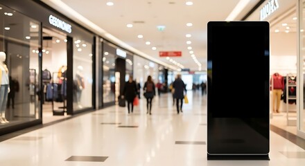 Digital display in shopping mall retail advertising