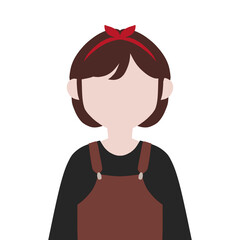 Obraz premium Flat Barista Character Illustration Coffee Shop Staff girl woman