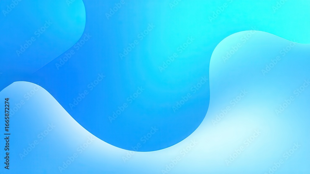 Aufkleber smooth, undulating shapes create a dynamic and modern abstract background, with a gradient of light 