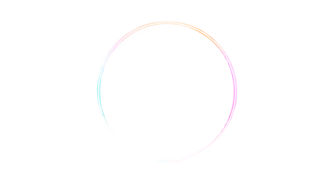 Iridescent circle frame, isolated on transparent background