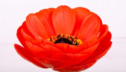 Vibrant Orange Poppy Macro Shot.