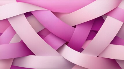 A vibrant abstract composition of overlapping pink and purple ribbons.