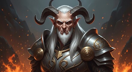 Ancient Evil Demon Lord Focused and Determined.