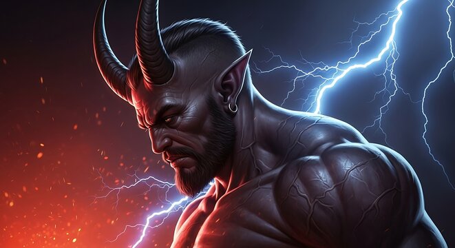 Powerful Focused Demon Figure.