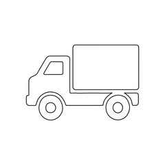 Delivery truck vector icon illustration