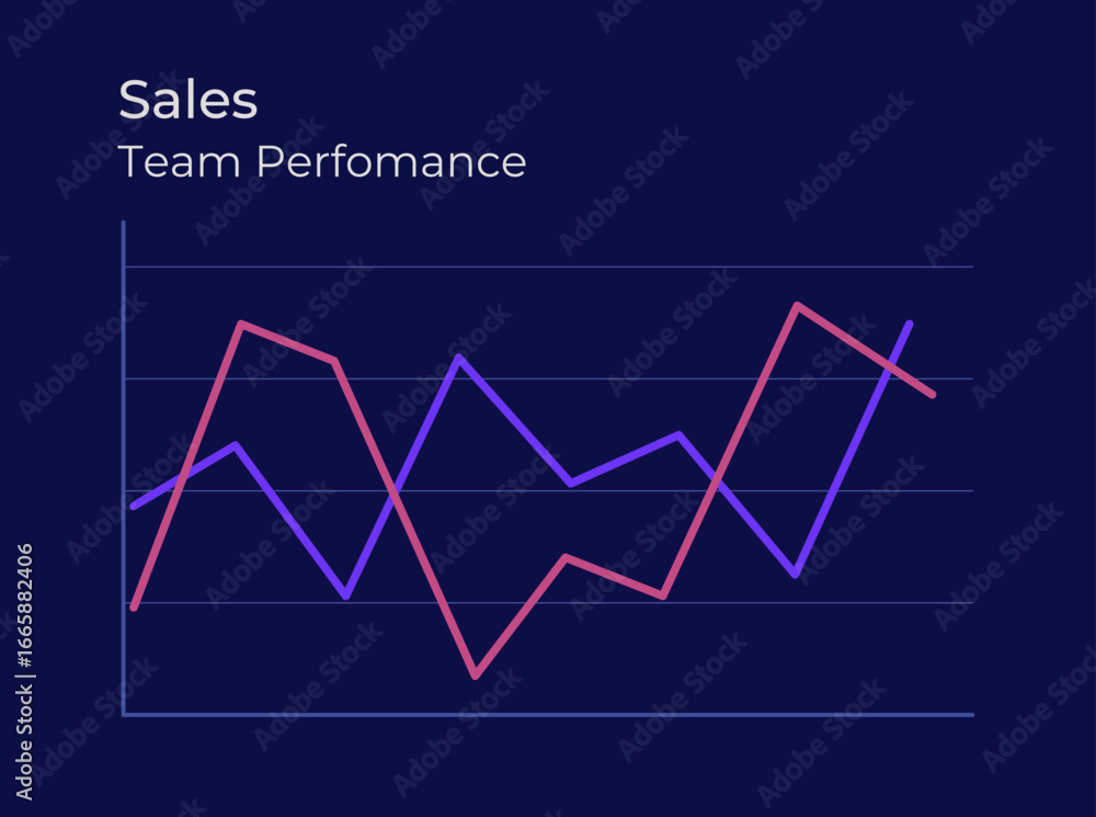 Poster team sales performance dark slide chart. revenue acceleration. teamwork productivity, efficiency met