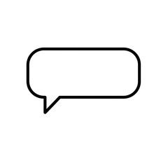 Fototapeta premium Transparent Speech Bubble Icon Illustration on Black Background