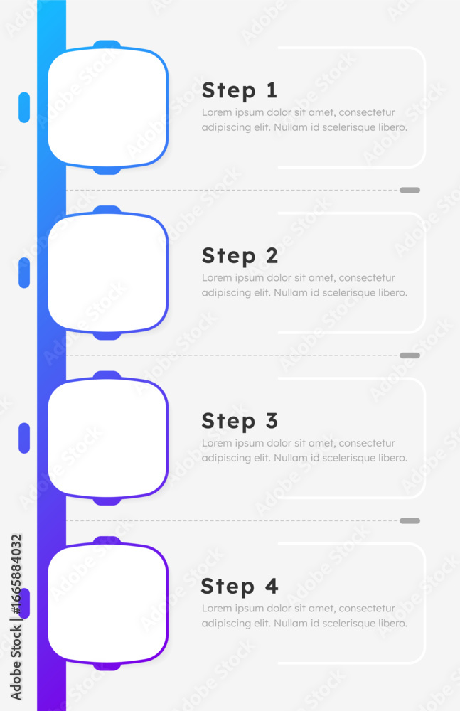 Poster finance organization infographic template. business, corporate. data visualization with 4 steps. emp