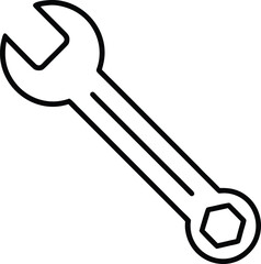 Mechanical Wrench Icon Vector Illustration.