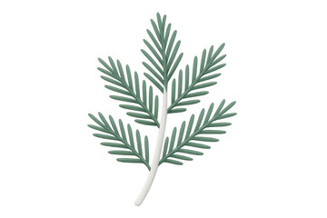 Obraz premium Vibrant green leaf featuring a striking white stem against a transparent background, ideal for enhancing nature-themed designs and artwork