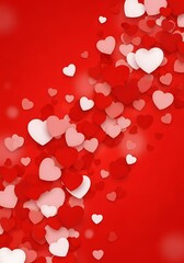 Obraz premium Red hearts background