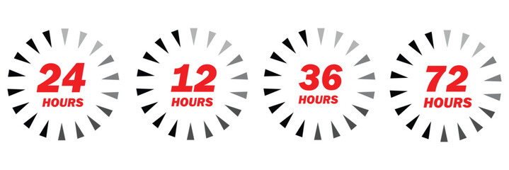 48, deo, logo, week, hour, 12, 24, 72, symbol, arrow, sign, discount, offer, number, shipping, deodorant, day, remain, work, hrs, clock, effect, circle, template, deal, shop, icon, isolated, supermark