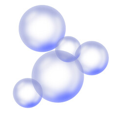 Blue Water Bubbles Transparent with Floating Circular Shapes