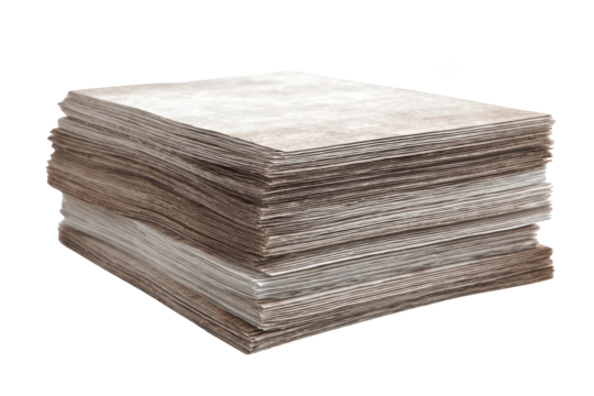 Stack of aged, weathered papers, visible layers