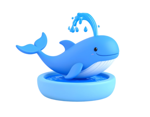 Cute Whale 3D Render