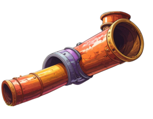  Cartoon-Style Pipe, Vector Illustration, Isolated PNG
