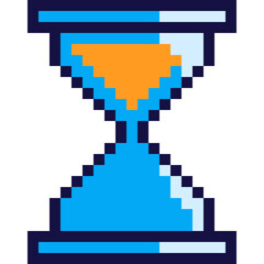 Pixel Sandglass Illustration