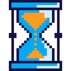 Pixel Sandglass Illustration