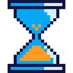Fototapeta premium Pixel Sandglass Illustration