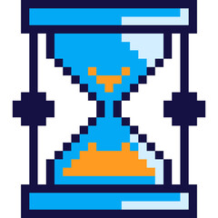 Pixel Sandglass Illustration