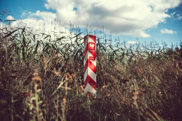 Polski słupek graniczny. © Krzysztof