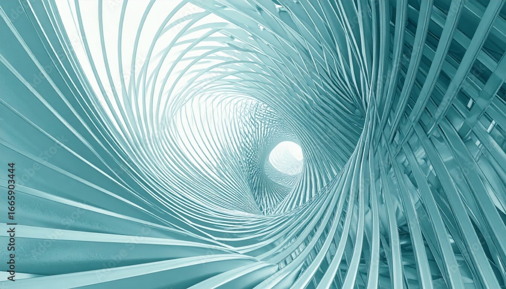 Aufkleber an abstract fractal design of swirling blue lines and light textures, creating a digital art pattern