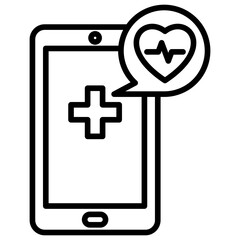Obraz premium mobile healthcare icon