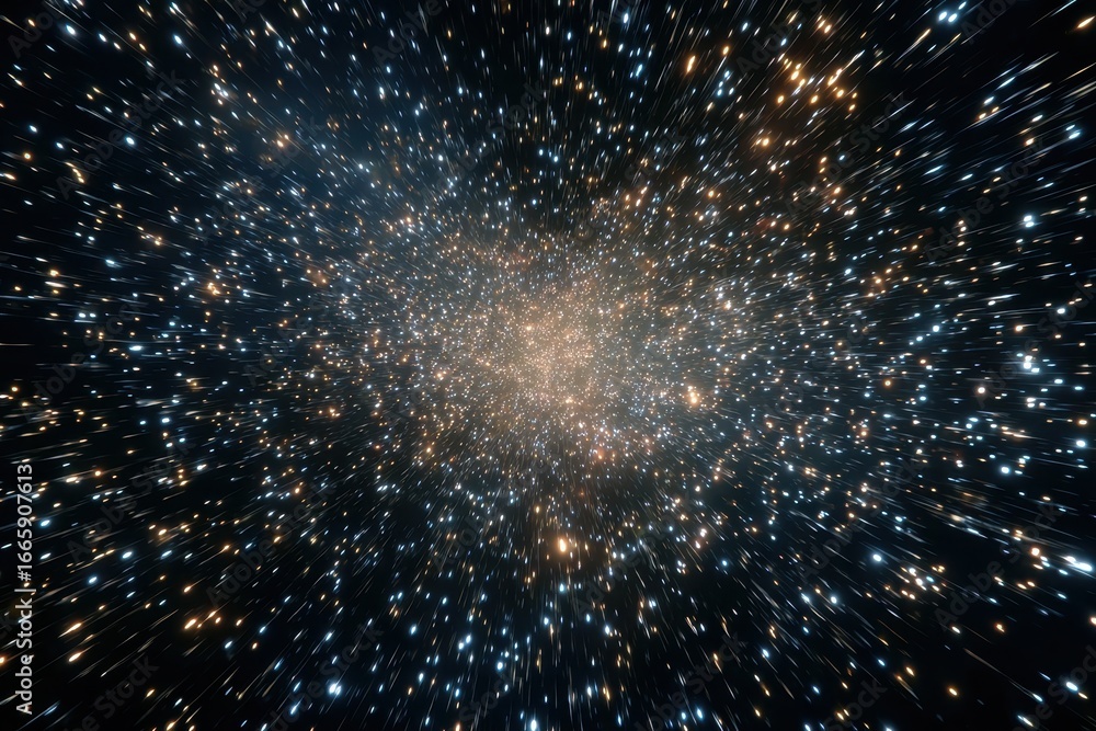Poster experience a mesmerizing journey through the vastness of space, surrounded by countless stars and co