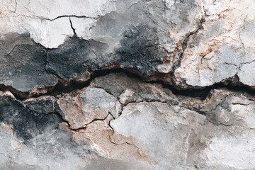 Fototapeta premium Cracked stone surface with muted colors