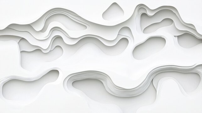 Abstract Art: White Paper Cutting