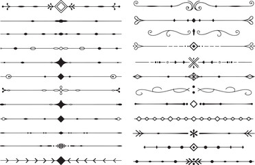 Elegant Collection of 24 Hand Drawn Dividers