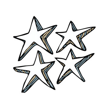 Hand-Drawn Decorative Stars Illustration