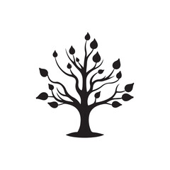 Natural Fig Tree Vector Design.
