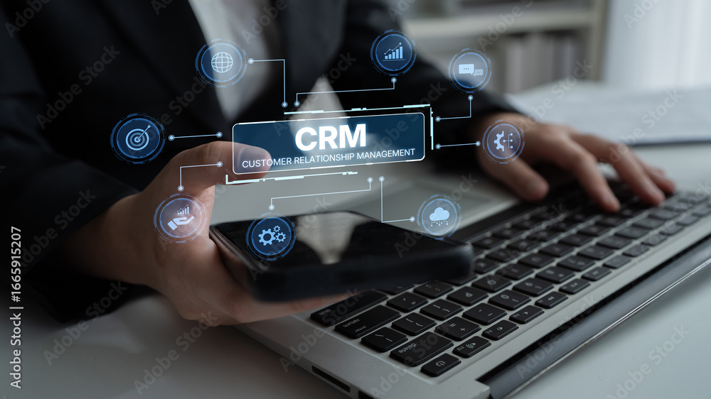 Poster crm platforms improve customer relationships through data analysis, crm communication tools, and aut