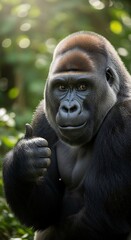 Obraz premium Gorilla giving thumbs up