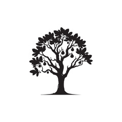 Natural Fig Tree Vector Design.