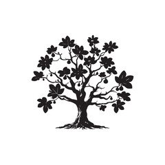 Obraz premium Natural Fig Tree Vector Design.