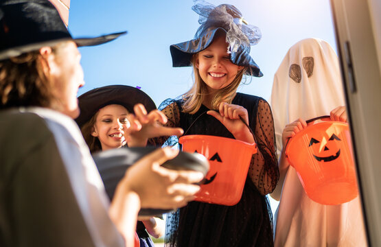 people celebrating Halloween