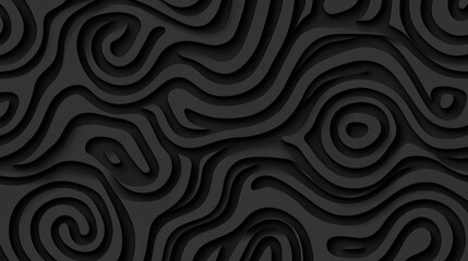 Obraz premium A mesmerizing abstract pattern of swirling black lines and shapes.