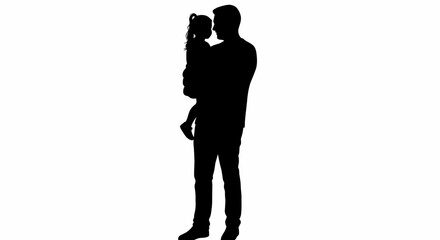 Father and Daughter Silhouette