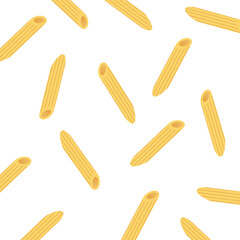 Italian pasta on white background. Seamless pattern. types of Italian pasta. Modern prints for menu design, cookbooks, fabric, etc.