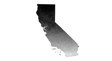 California state map outline, a detailed graphic representation of the us states shape, isolated on white background