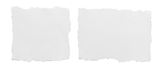 ripped element set of torn paper edges isolated with clipping path on background. torn paper...