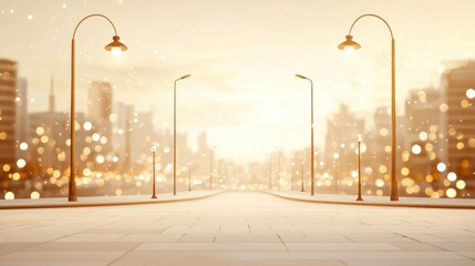 Golden Street Lights